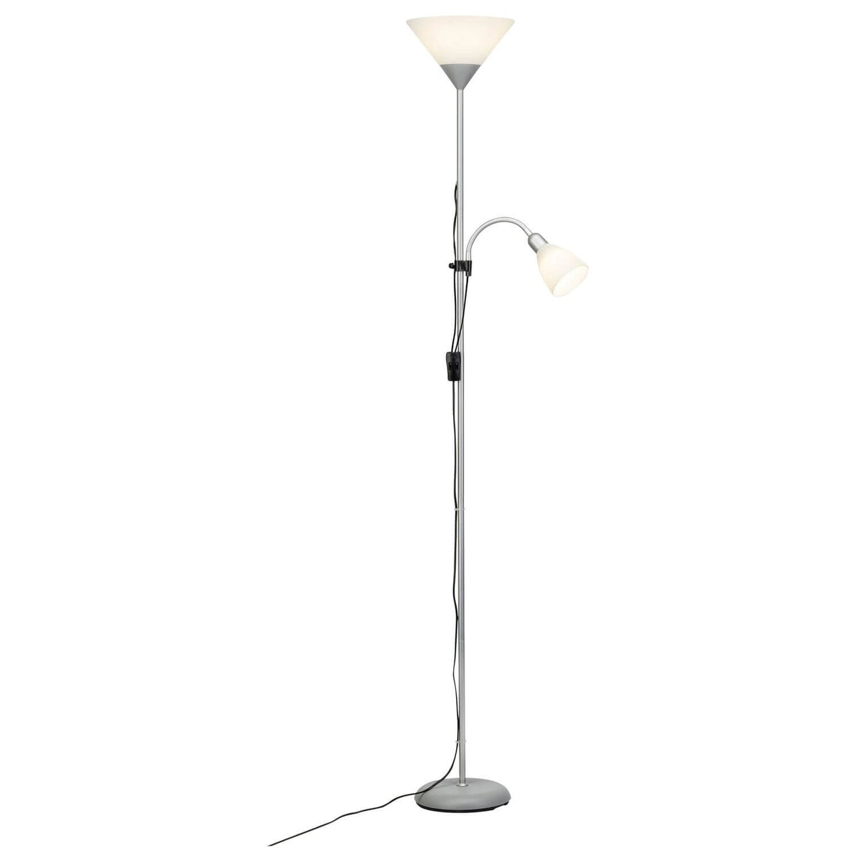 Lampadaire Spari argenté et blanc (G98811/05)