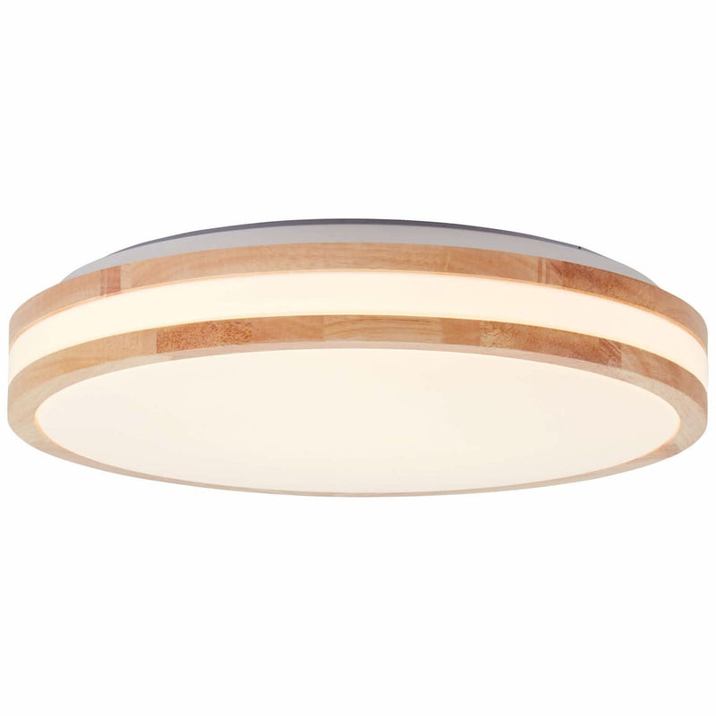 Plafonnier Laskos bois clair et blanc