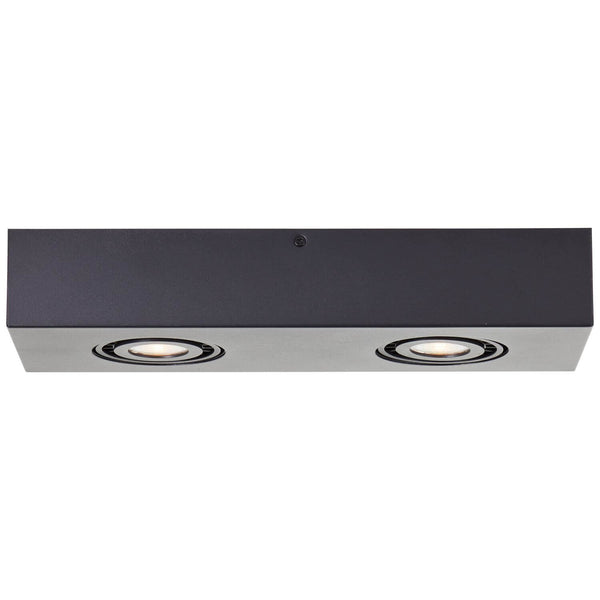 Plafonnier Doro 2 lumières beige et noir