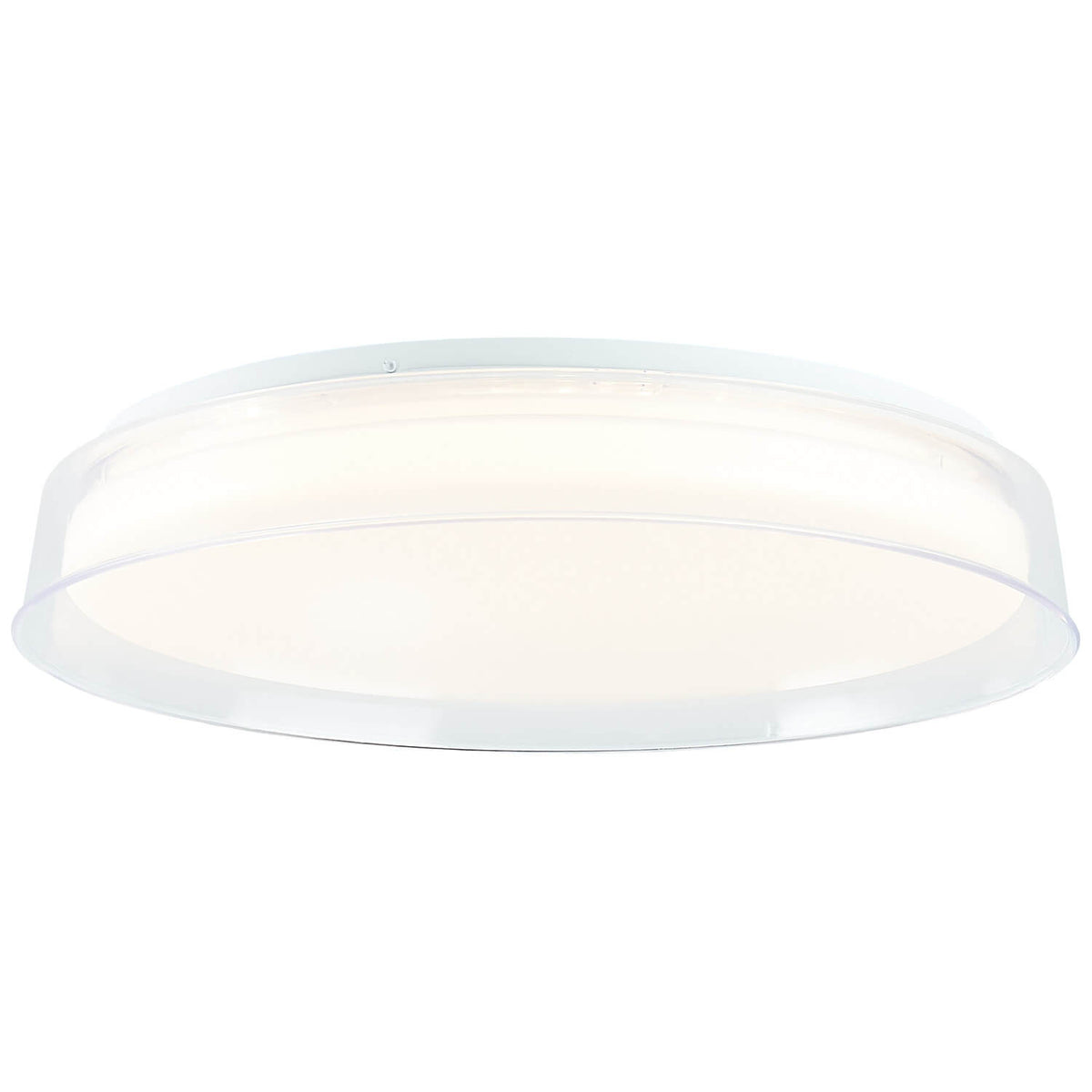 Plafonnier Leanna transparent et blanc