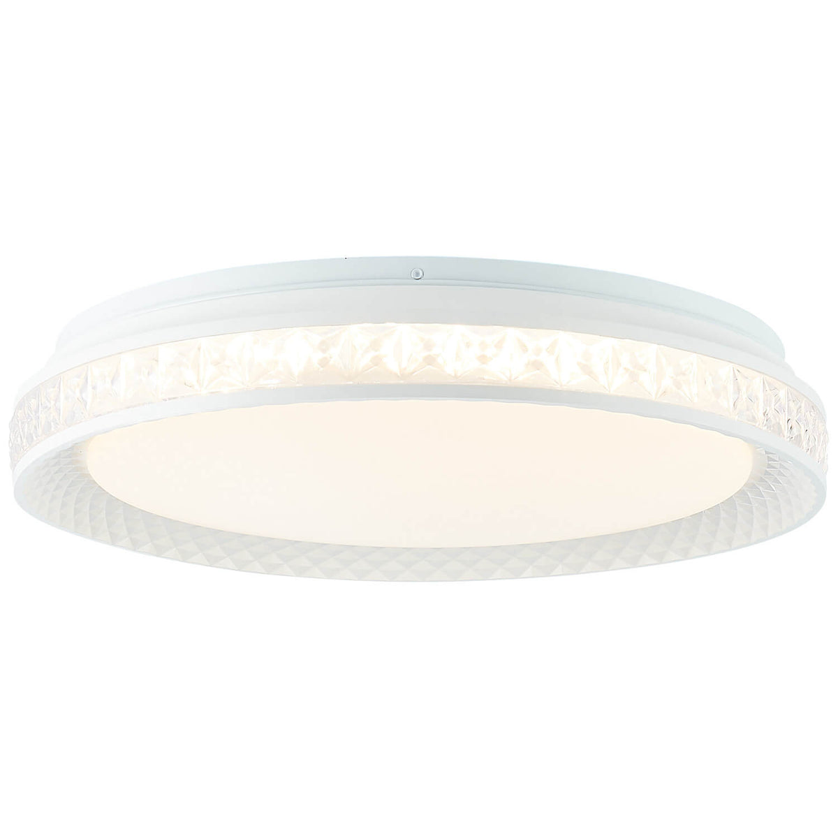 Plafonnier Burlie transparent et blanc