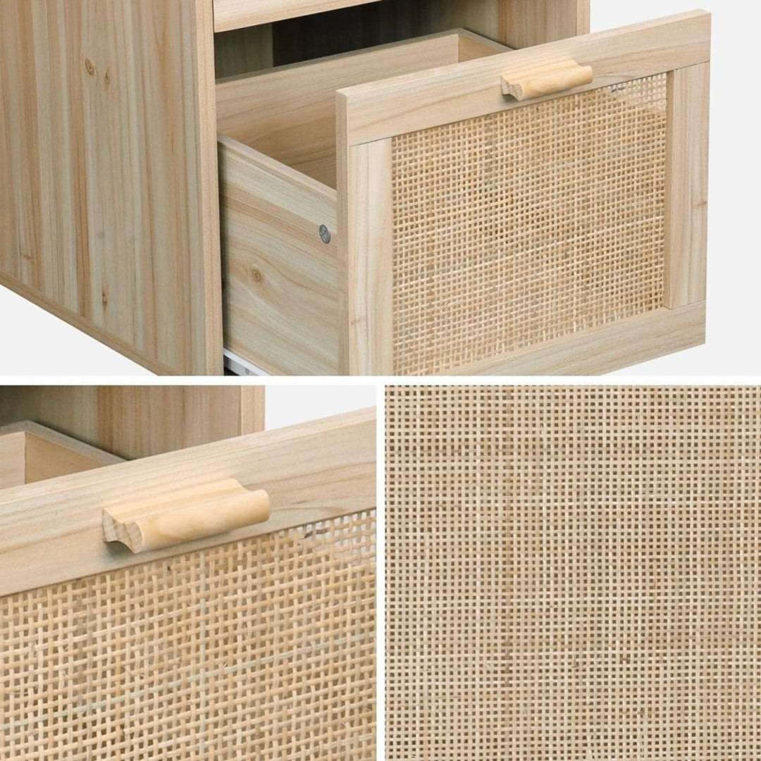 Bureau Bois Cannage Retro | Yang - Designix Bureau