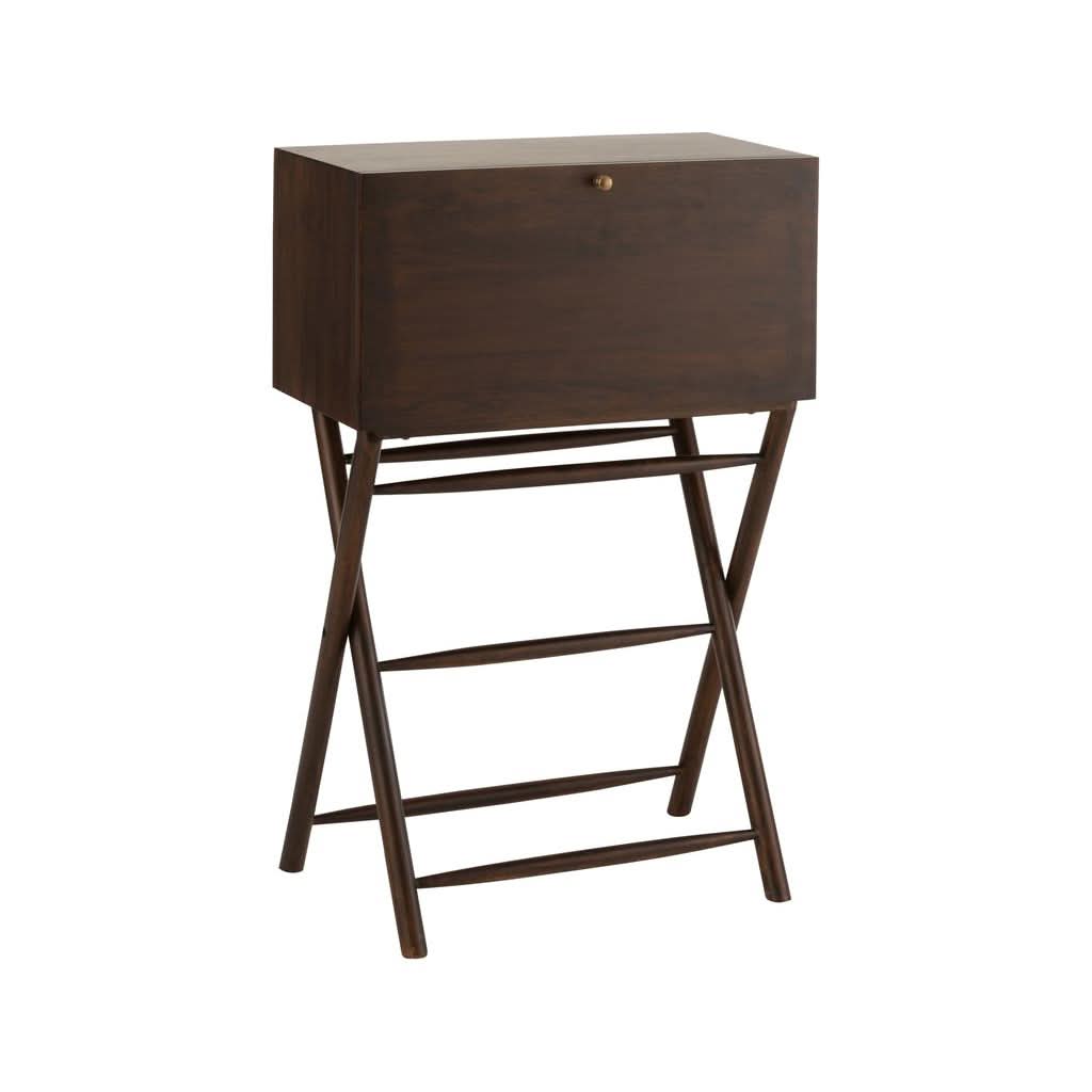 Bureau en Bois de Manguier Marron Foncé | Dila - Designix Bureau