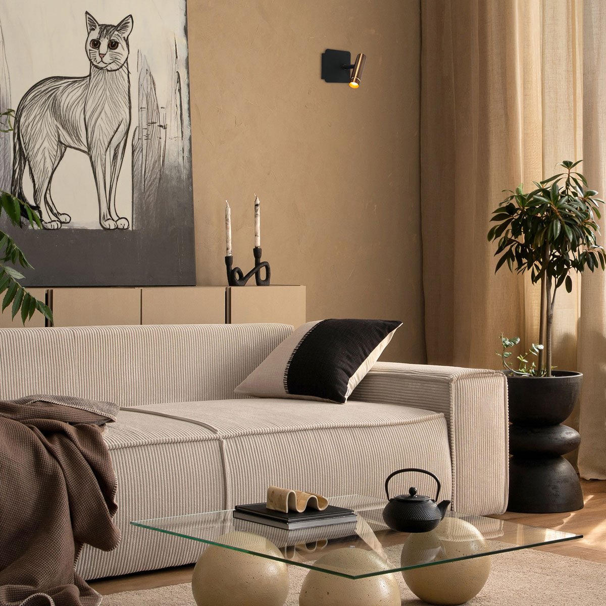 Applique murale Lumo bronze
