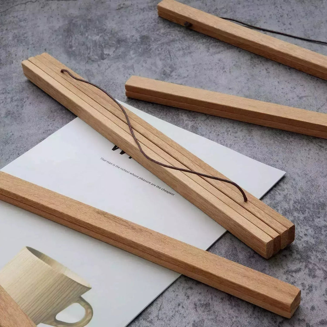 Cadre Photo Suspendu Magnétique | ArtFlex - Designix Cadres Tableaux Bois de Teck 21cm