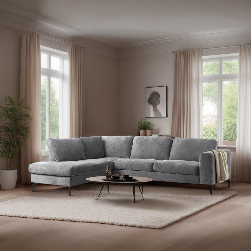 Canapé 3 Places Gris Angle Gauche | Zen - Designix Canapés