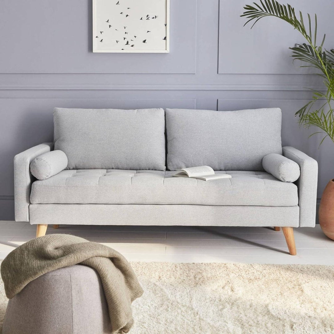 Canapé 3 places Scandinave gris | Confort Moderne - Designix Canapés Gris Clair