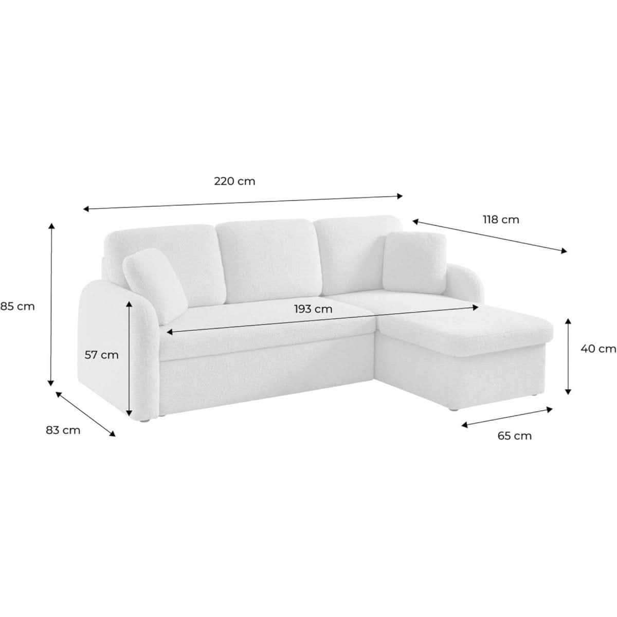 Canapé Angle Réversible Convertible Cosy | Blush - Designix Canapés