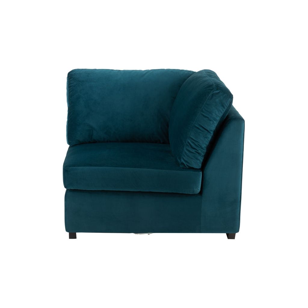 Canapé Angle Velours Bleu | Qira - Designix Canapés