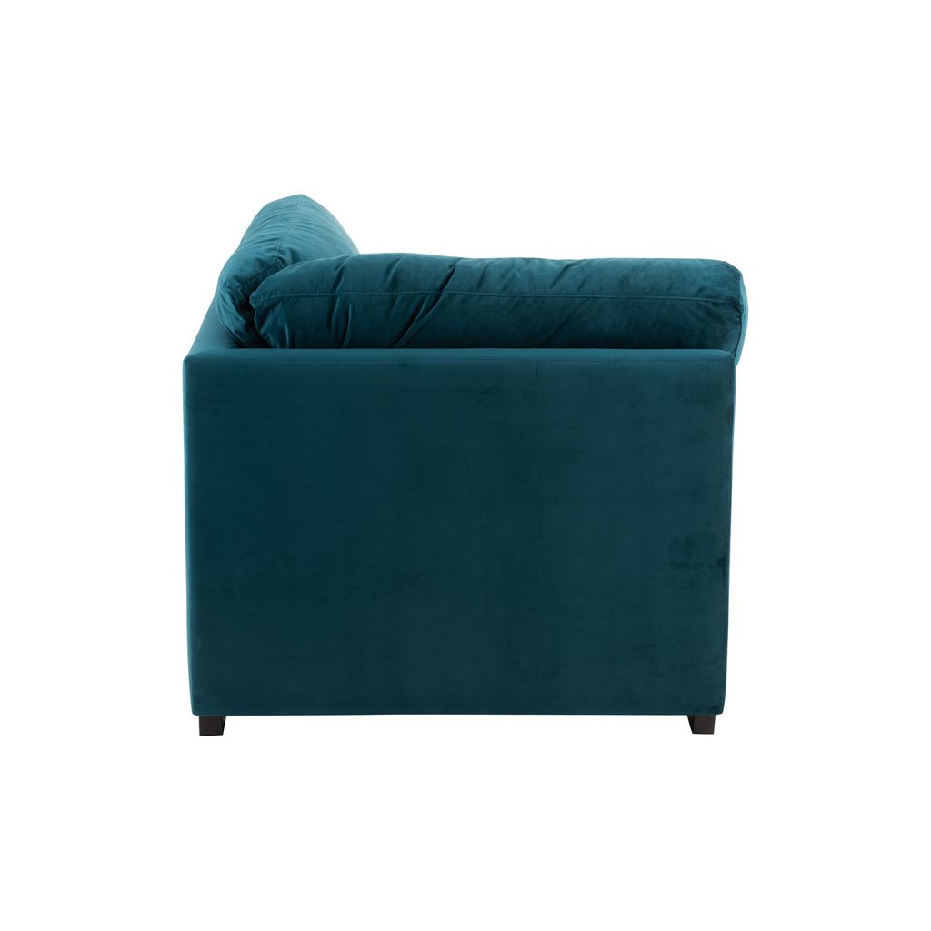 Canapé Angle Velours Bleu | Qira - Designix Canapés