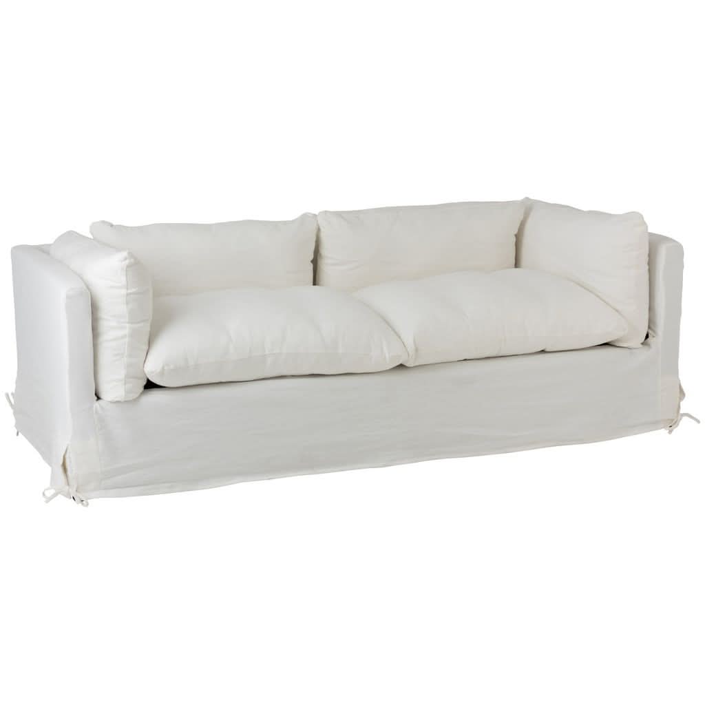 Canapé Bouleau Textile Blanc 2/3 Places | Sala - Designix Canapés