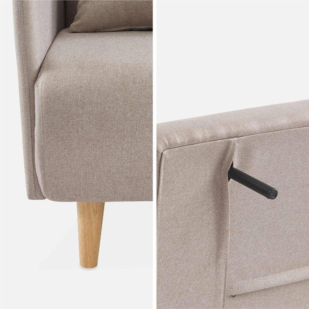 Canapé Convertible Scandinave Beige | Mira - Designix Canapés