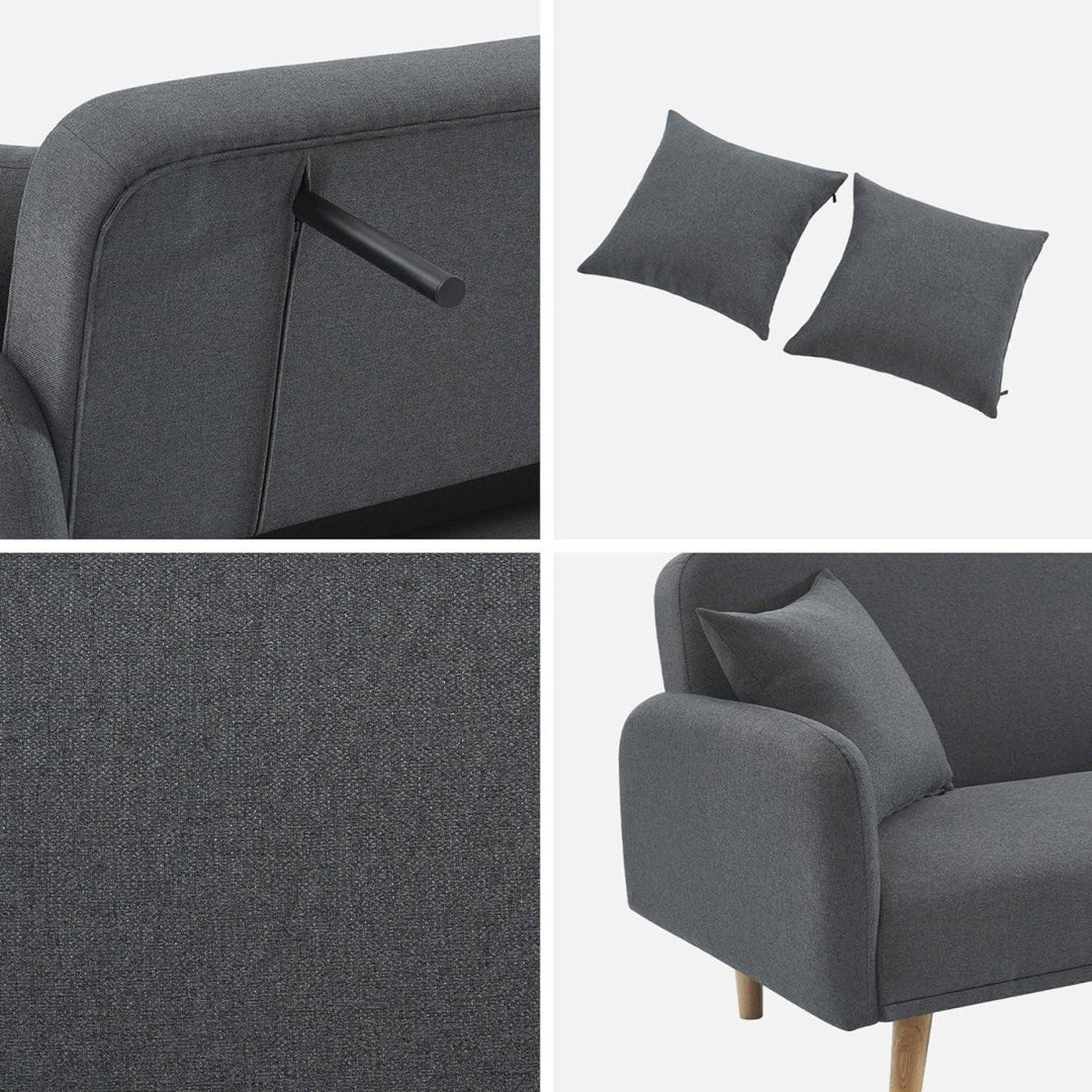 Canapé Convertible Tissu Gris | Fjord - Designix Canapés