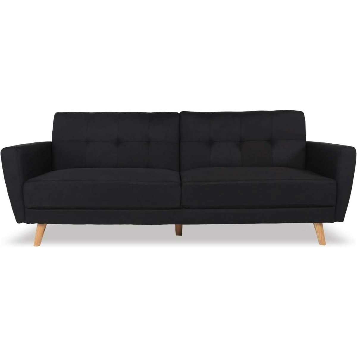 Canapé Convertible Tissu | Noir - Designix Canapés Noir