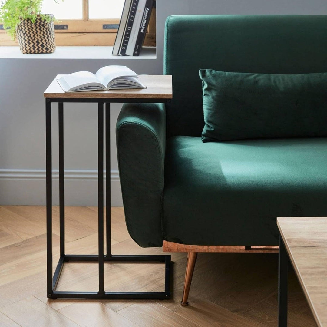 Canapé Convertible Velours Scandinave | Eden - Designix Canapés Vert Anglais