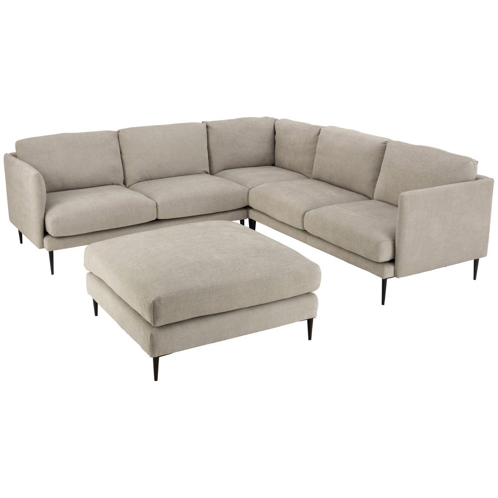 Canapé Droit Zoe Gris Bois | Mila - Designix Canapés