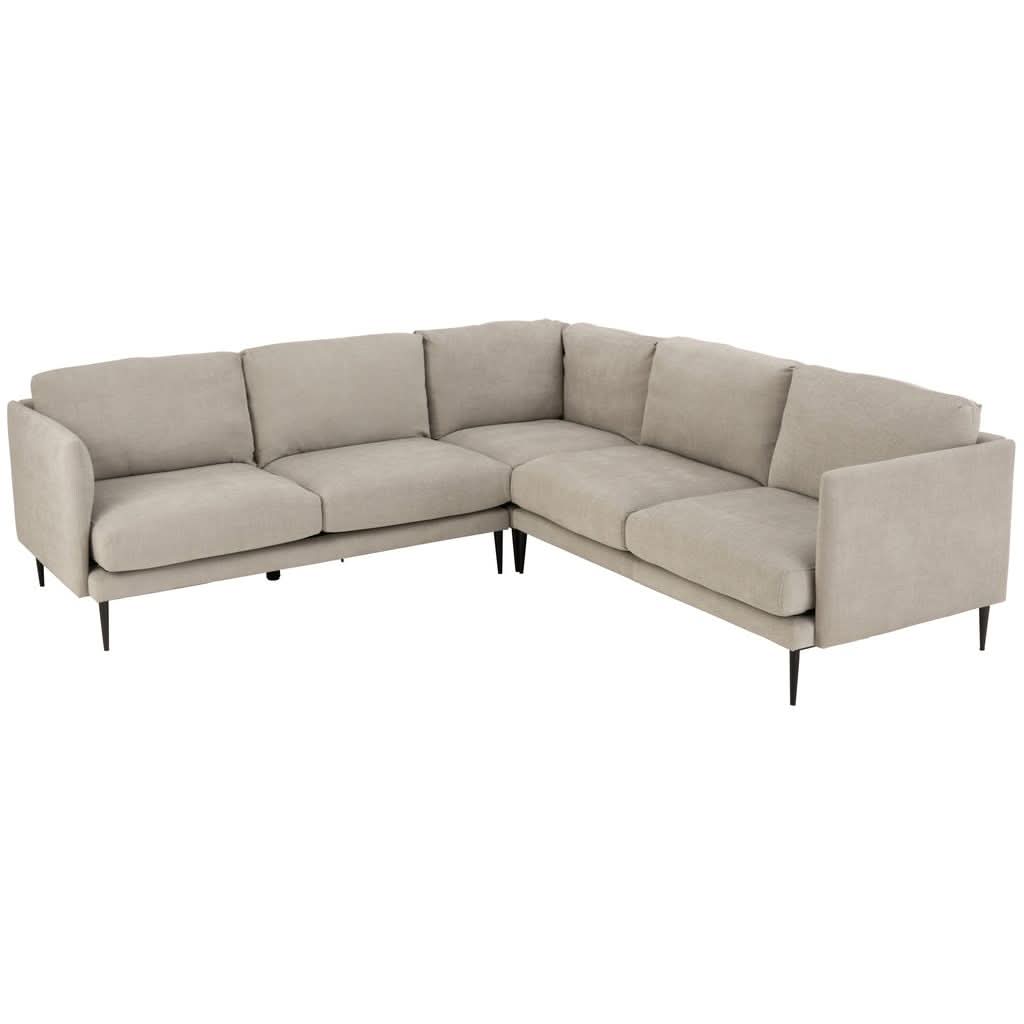 Canapé Droit Zoe Gris Bois | Mila - Designix Canapés