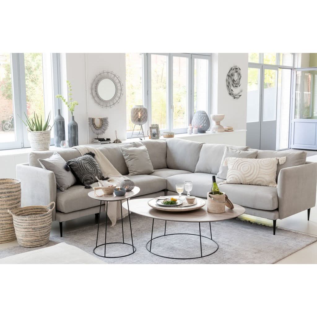 Canapé Droit Zoe Gris Bois | Mila - Designix Canapés