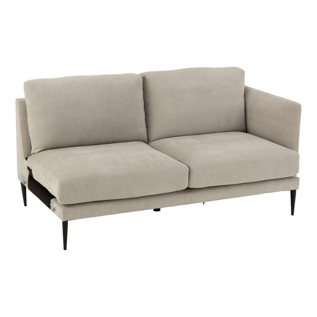Canapé Droit Zoe Gris Bois | Mila - Designix Canapés