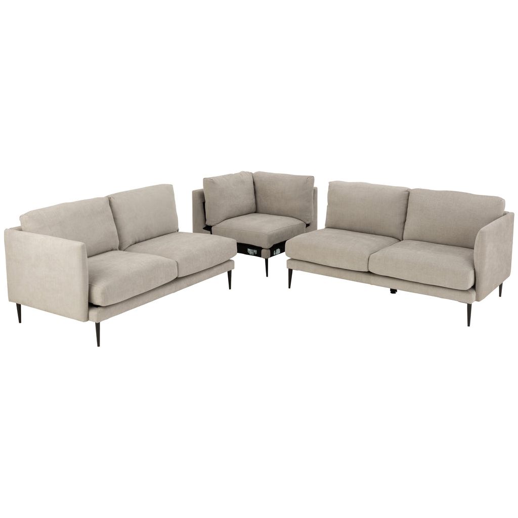 Canapé Gris Textile Partie Gauche | Qilo - Designix Canapés