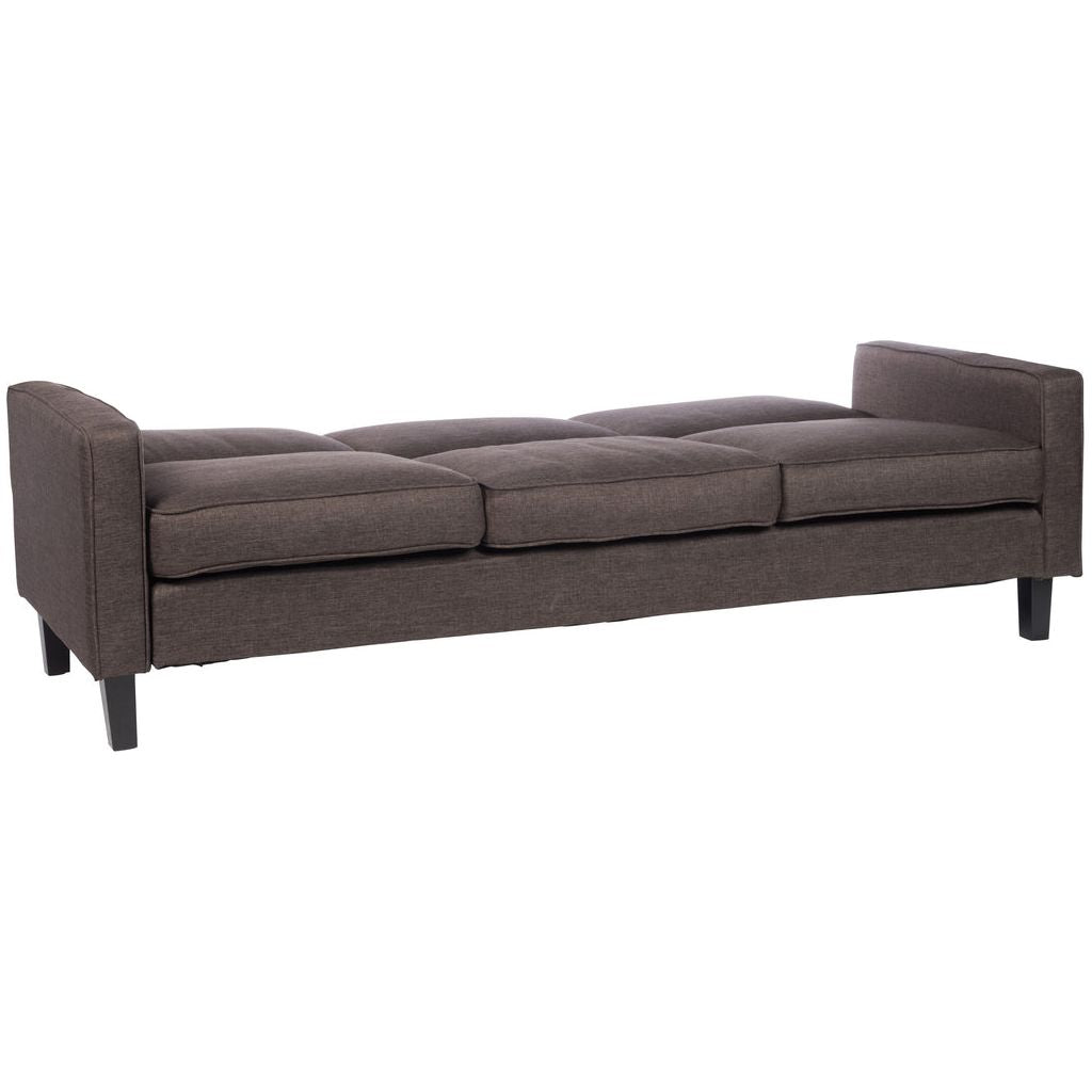 Canapé Lit Polyester Marron Foncé | Sole - Designix Canapés