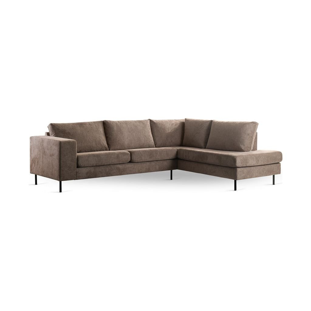 Canapé Moelleux 3 Places Angle Droite Taupe | Sérénité - Designix Canapés