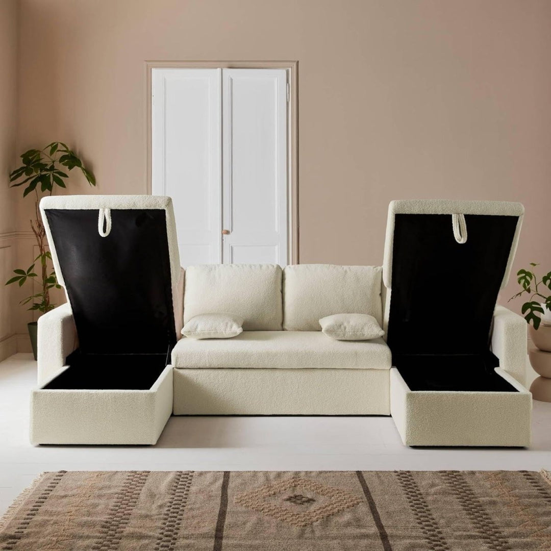 Canapé Panoramic Convertible Bouclette | Pique - Designix Canapés