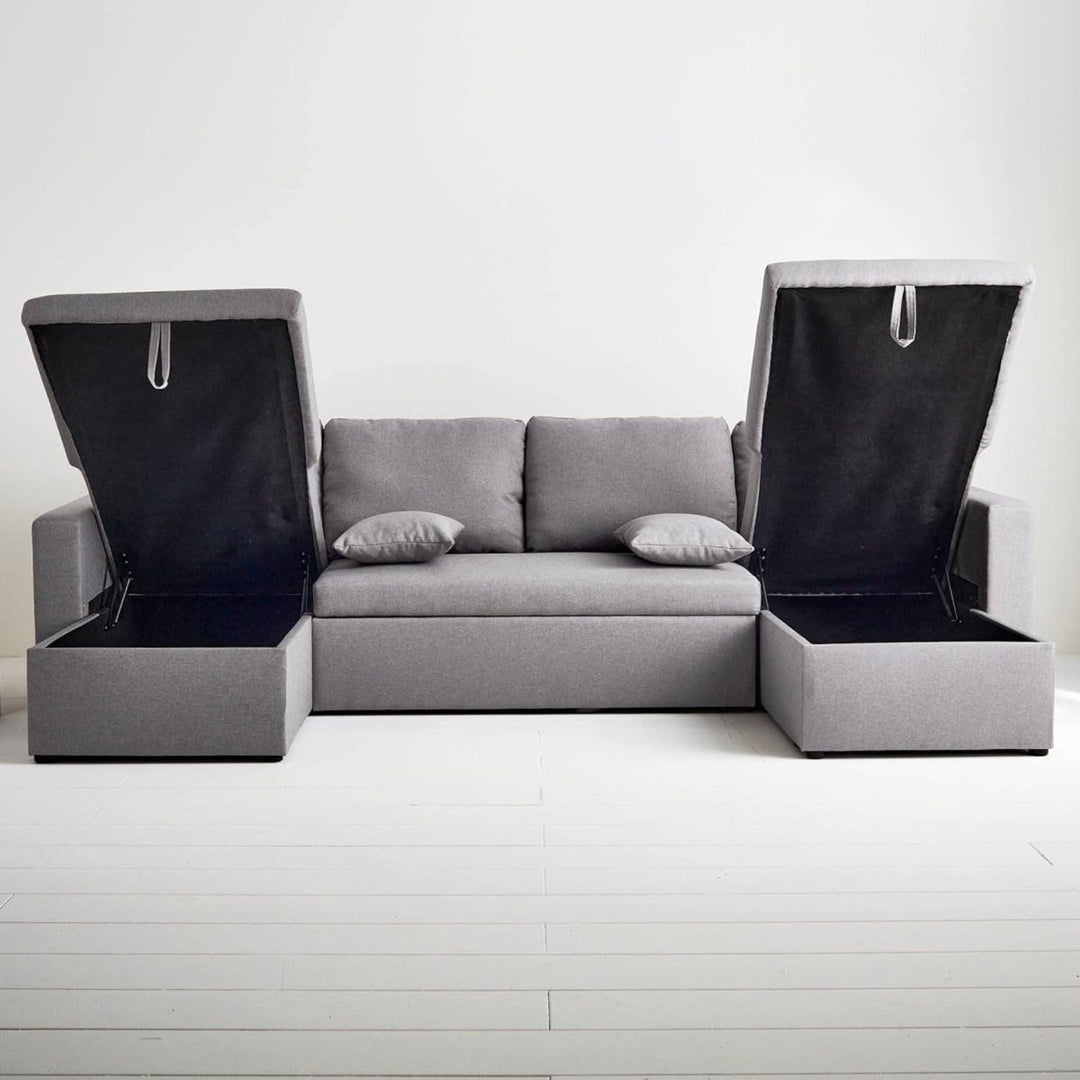 Canapé Panoramique Convertible Gris | Niche - Designix Canapés