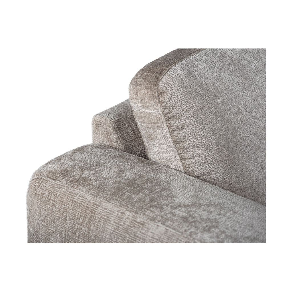 Canapé Profond 3 Places Angle à Droite Champagne | Charme Luxueux - Designix Canapés