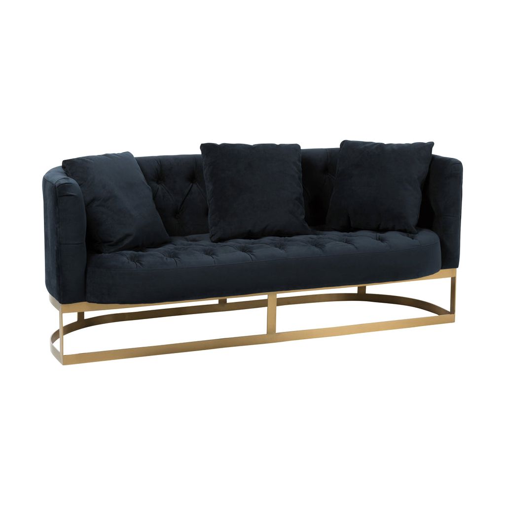 Canapé Velours 2 Personnes Anthracite | Nial - Designix Canapés
