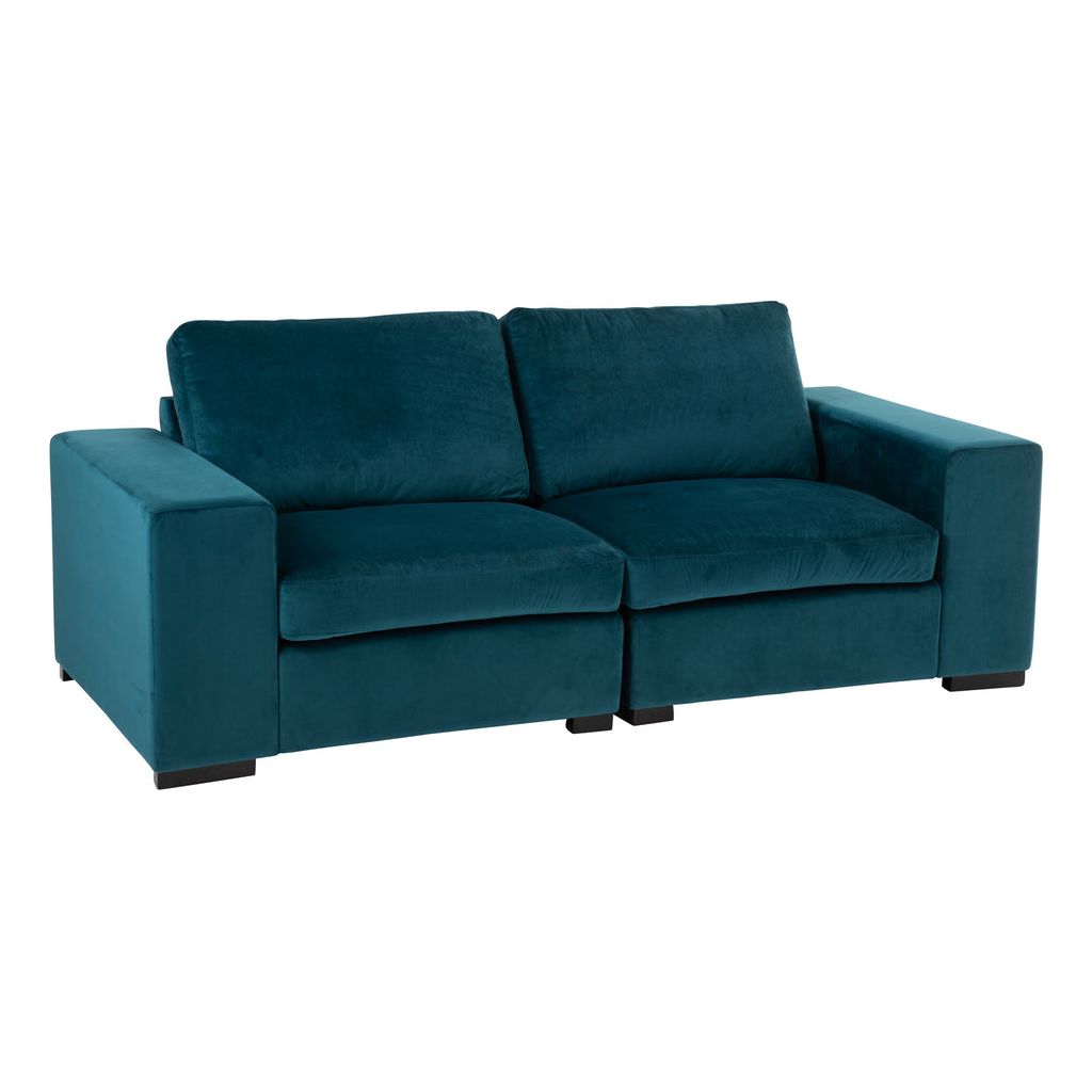 Canapé Velours Bleu 2 Places | Zore - Designix Canapés
