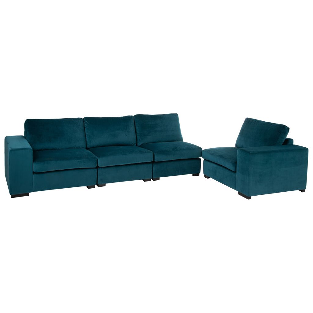 Canapé Velours Bleu 2 Places | Zore - Designix Canapés