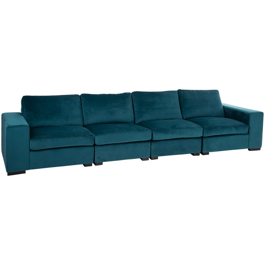 Canapé Velours Bleu 2 Places | Zore - Designix Canapés