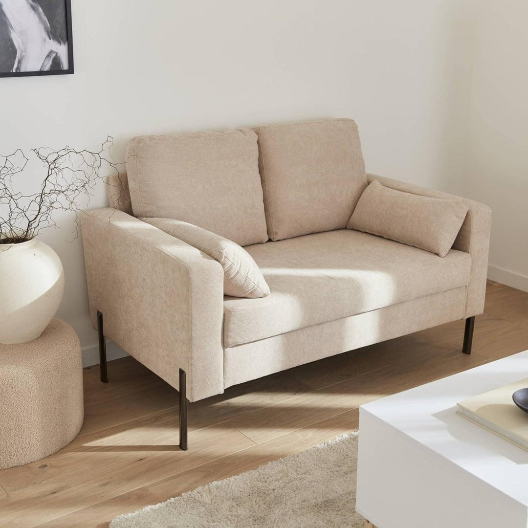 Canapé velours côtelé beige | Muse - Designix Fauteuil