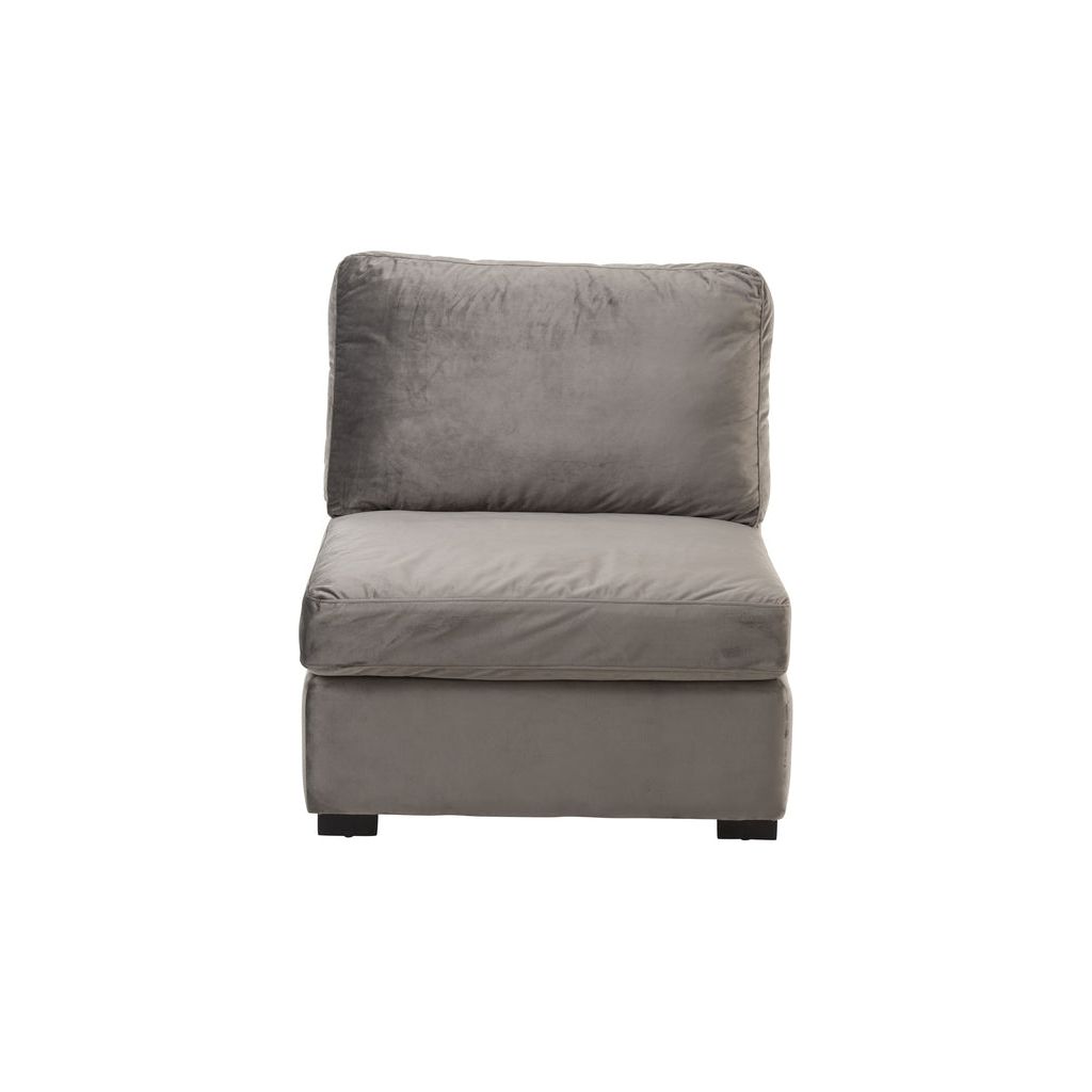 Canapé Velours Gris Élégant | Qyin - Designix Canapés