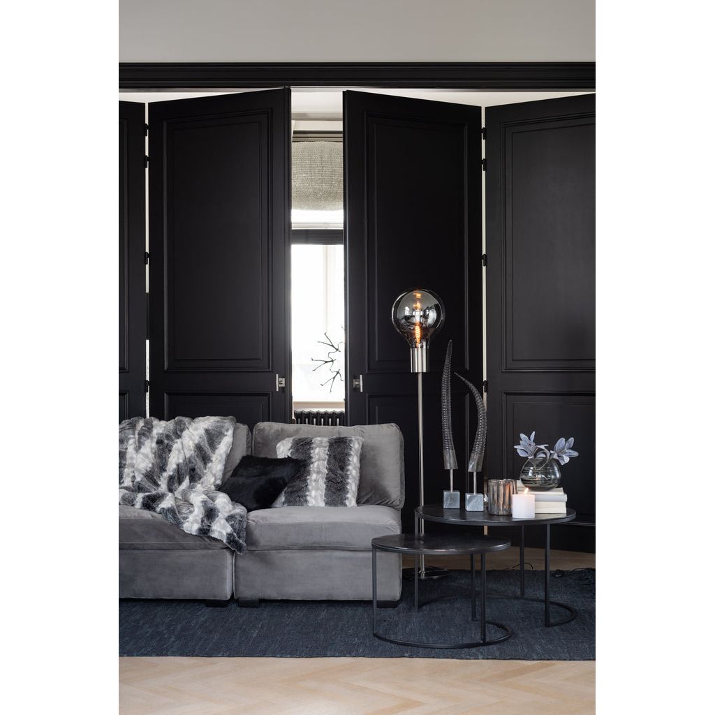 Canapé Velours Gris Élégant | Qyin - Designix Canapés