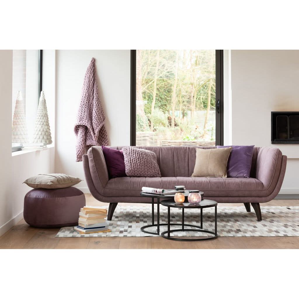 Canapé Violet Clair 3 Places | Cali - Designix Canapés