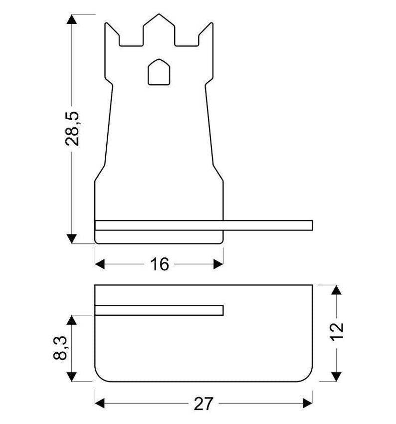 Applique murale LED Tower pour chambre d'enfant bleue, bois