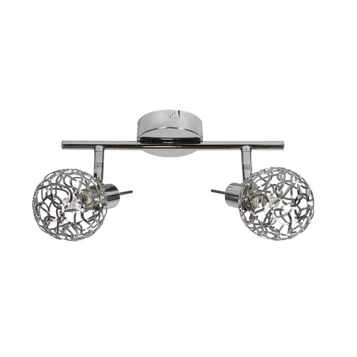 Plafonnier Puzzle 2 lumières chromé