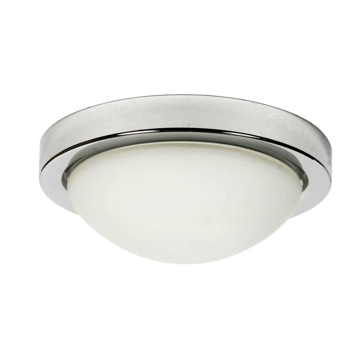 Plafonnier Roda 2 lumières chromé, verre (réf. 11-74044)