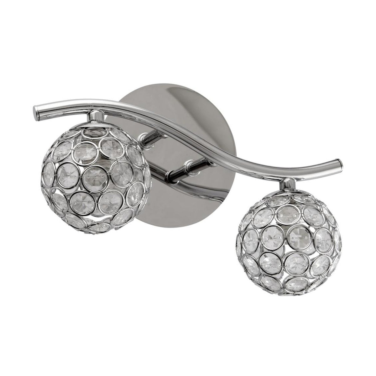 Applique et plafonnier Starlet 2 lumières chromée, cristal