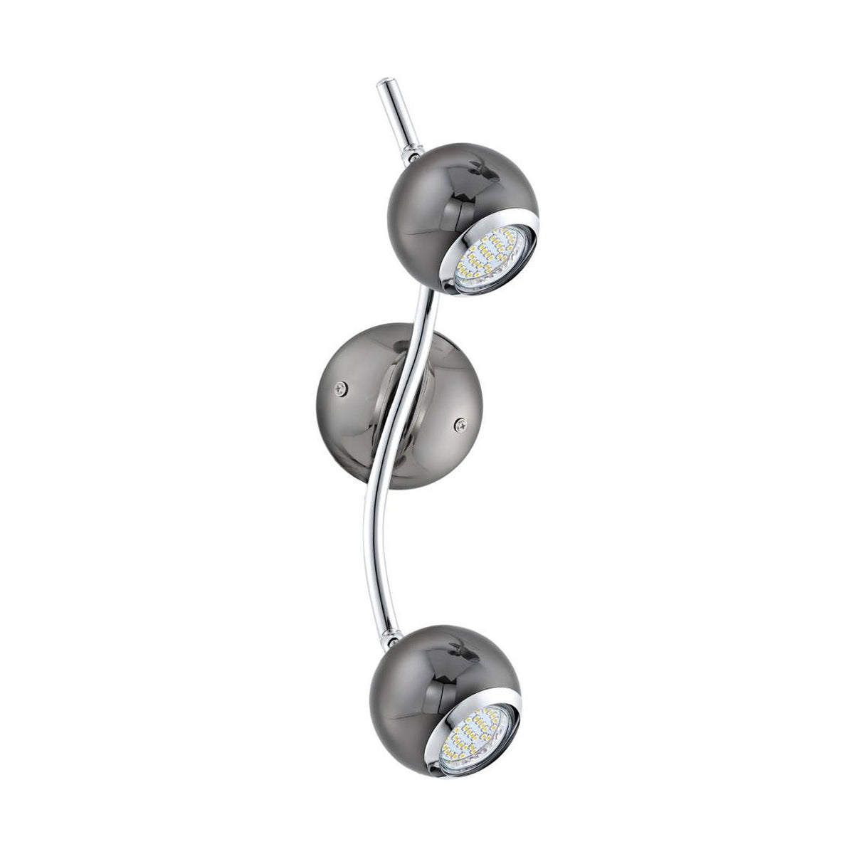 Plafonnier Bimeda nickel et noir, L 36,5 cm