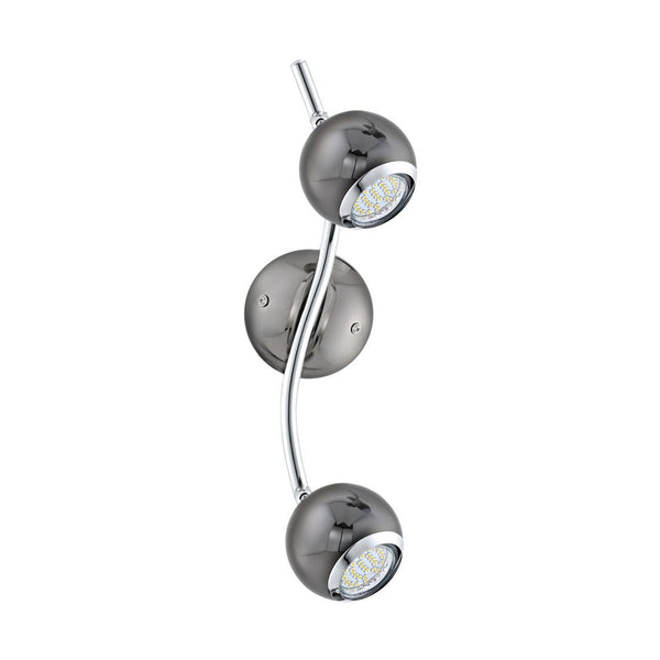 Plafonnier Bimeda nickel et noir, L 36,5 cm