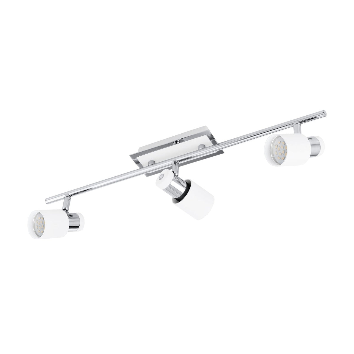 Spot Davida chromé et blanc, L 58 cm