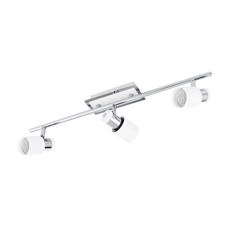 Spot Davida chromé et blanc, L 58 cm