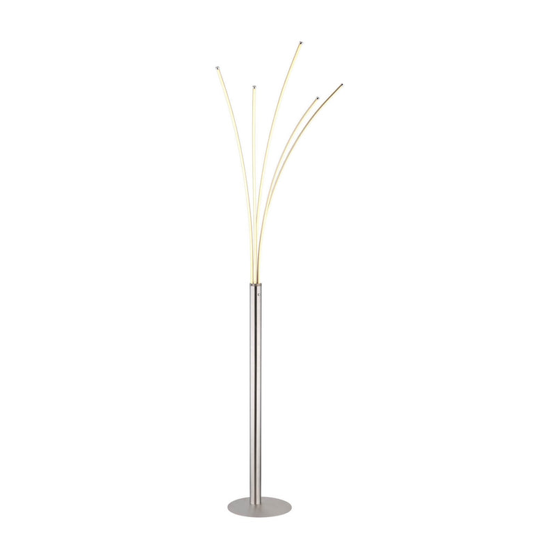 Lampadaire Bizzy nickel satiné