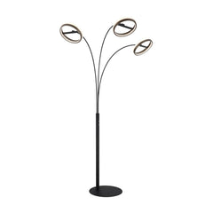 Lampadaire Della noir mat