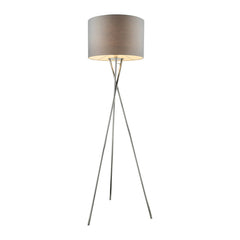 Lampadaire Gustav nickel satiné