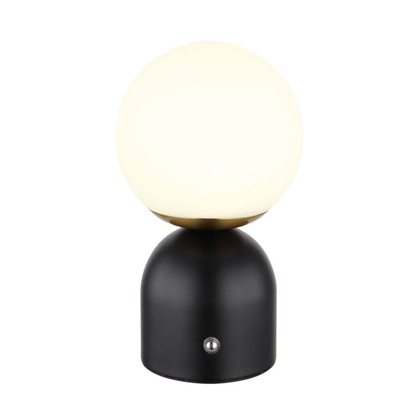 Lampe à poser Julsy noire mat, H 21 cm