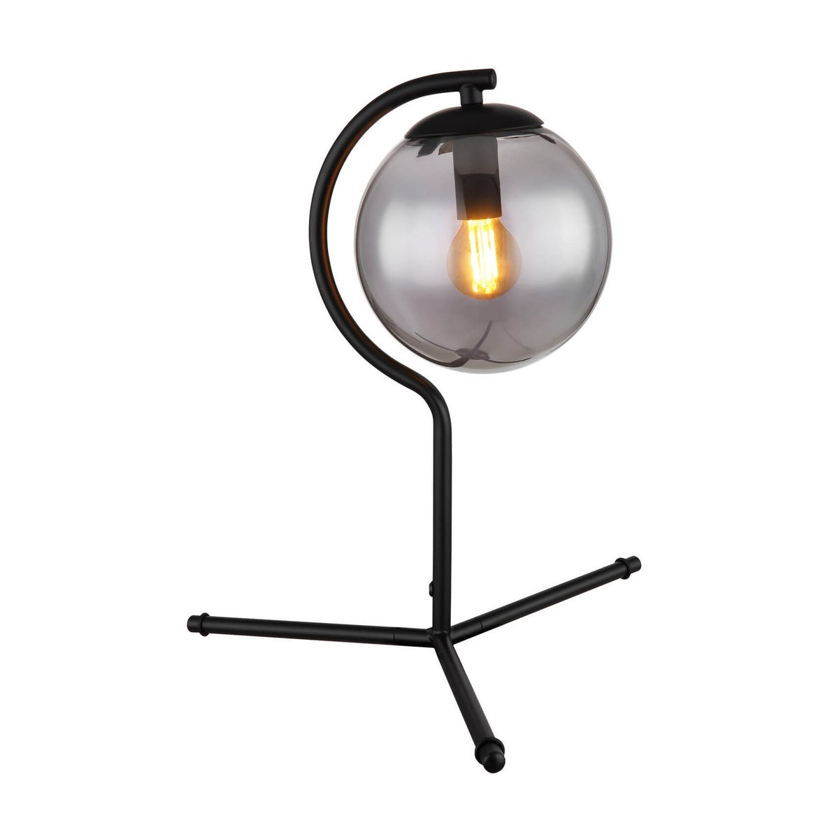 Lampe à poser Porry noire mat